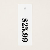 Prijs Alleen witte kleding Hang Label Mini Visitekaartjes (Achterkant)