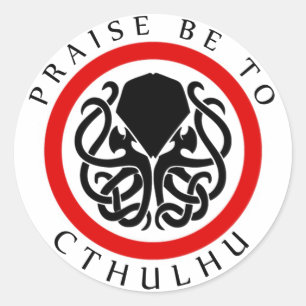 Prijs BE naar Cthulhu Ronde Sticker