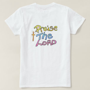 ‘Prijs de HEER’ met Cross Christian Dames  T-shirt