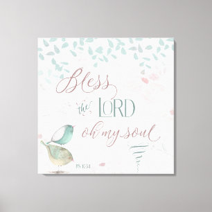 Prijs de Heer - Ps 103:1 Canvas Afdruk