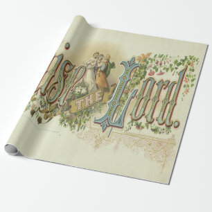 Prijs de Heer Vintage Christelijke Kunst Cadeaupapier