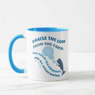 Prijs de Heer walvis bijbelvers psalmen christelij Mok