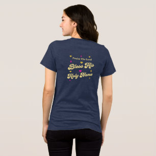 Prijs de Here, zegen Zijn Naam Christelijk Tri-Blend Shirt