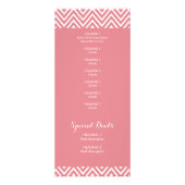 PRIJS DIENSTEN LIJST cool chevron patroon koraal Reclamekaart (Achterkant)