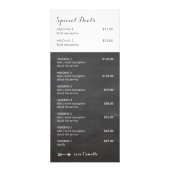 PRIJS DIENSTEN LIJST moderne pijl logo rustiek gri Reclamekaart (Achterkant)