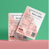 Prijs huishoudelijke hulp Rose Gold Blush QR-code Flyer