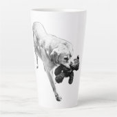Prijs in beweging latte mok (Voorkant)