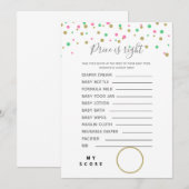 Prijs is juiste games Baby shower Kaart (Voorkant / Achterkant)