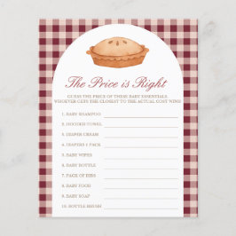 Prijs is Right Cutie Pie Baby shower Game