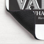 Prijs is wat je pagina - wit op zwart muismat (Hoek)