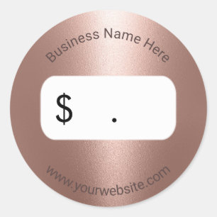 Prijs Label Moderne Roos Gold Metallic