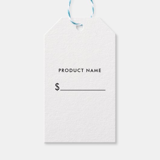Prijs Logo Eenvoudige professionele cadeau Labels Cadeaulabel (Voorkant)