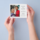 Prijs moderne, eenvoudige fototrouwdatum flyer (Hand)