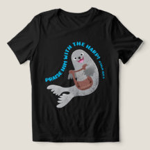 Prijs schattige harp seal Bijbelvers psalm