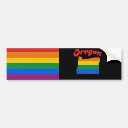 PRIJS VAN DE OREGON GAY BUMPERSTICKER (Voorkant)