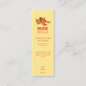 Prijs van herfstthema kledingboetiek met pompoen contactkaartje (Voorkant)