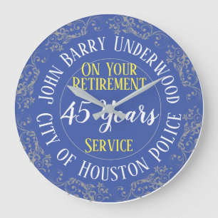 Prijs van politie met jaren uitbetaald grote klok