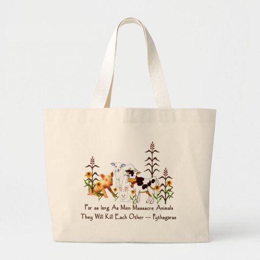 Prijs van Pythagoras Vegetarian Grote Tote Bag (Voorkant)