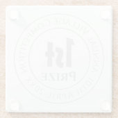 Prijs voor de wedstrijd glazen onderzetter (Achterkant)