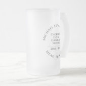 prijs voor hoofdleraar matglas bierpul (Voorkant rechts)