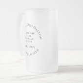 prijs voor hoofdleraar matglas bierpul (Voorkant links)