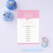 PRIJSDIENST LIJST roze vorst drip sprinkles Flyer (Enkel)