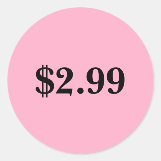 prijsetiket ronde sticker (Voorkant)