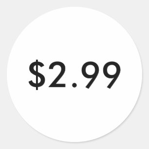 prijsetiket ronde sticker