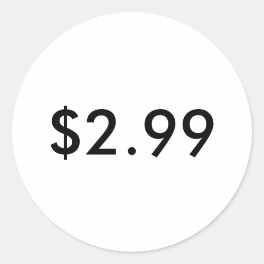 prijsetiket ronde sticker (Voorkant)