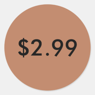 prijsetiket ronde sticker