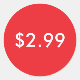 prijsetiket ronde sticker