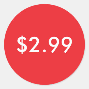 prijsetiket ronde sticker