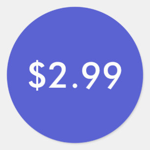 prijsetiket ronde sticker