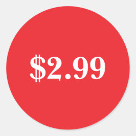 prijsetiket ronde sticker
