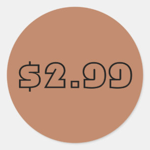 prijsetiket ronde sticker