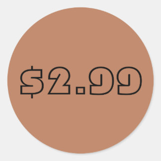 prijsetiket ronde sticker