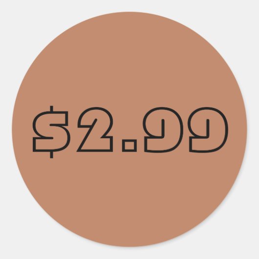 prijsetiket ronde sticker (Voorkant)