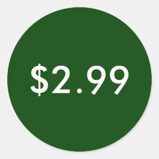 prijsetiket ronde sticker