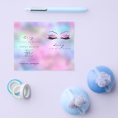 Prijsfolder Wimper Pink Glitter Make-up Blauw Flyer (Enkel)