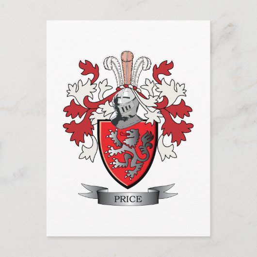 Prijsgezinskustlaag van wapens briefkaart (Voorkant)