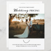 Prijsgids voor weddenschap fotografie (Voorkant / Achterkant)