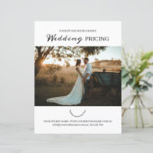 Prijsgids voor weddenschap fotografie (Staand voorkant)