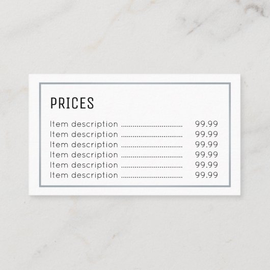 Prijskaarten voor "Essential" software engineer Visitekaartje (Achterkant)