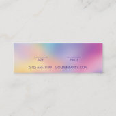 Prijskaartje Regenboog Vervaagde Kleding Sieraden Mini Visitekaartje (Achterkant)