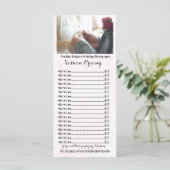 Prijskaartjes voor trouwfotografie menu (Staand voorkant)