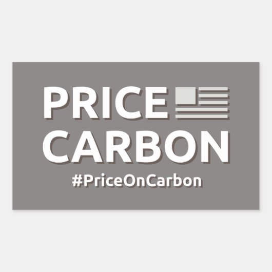 Prijskoolstofstickers Rechthoekige Sticker (Voorkant)