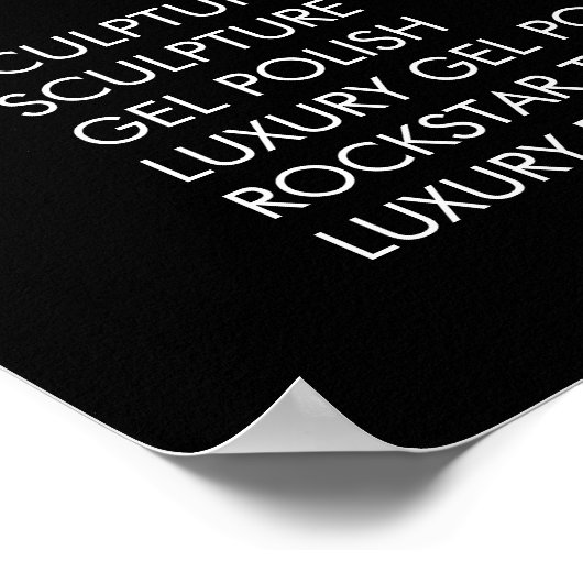 Prijslijst Bloemenkrans Salon Menu Muurposter Poster (Hoek)