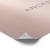 Prijslijst Electrolysis Haarverwijdering Roze Glit Poster (Hoek)