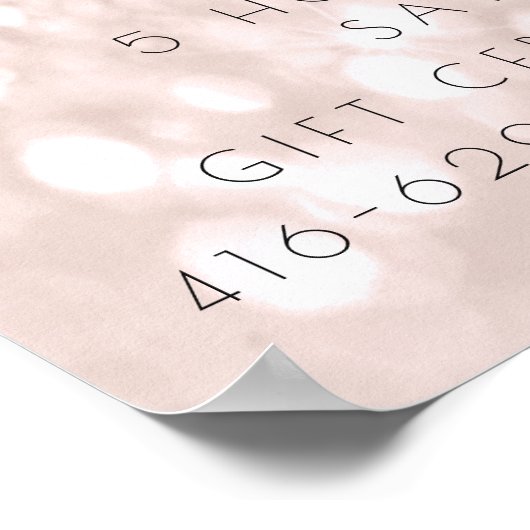 Prijslijst Electrolysis Ontharing Rose Beauty1 Poster (Hoek)