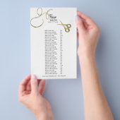 Prijslijst Flyer Haar Salon Goud Zwart Menu (Hand)